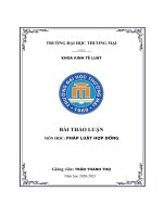MÔN HỌC: PHÁP LUẬT HỢP ĐỒNG
