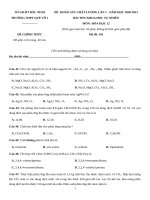 32  đề thi thử TN THPT 2021   môn hóa   THPT quế võ 1   bắc ninh   lần 1   file word có lời giải chi tiết doc