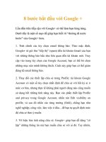 8 bước bắt đầu với Google +