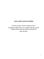 Tổ chức dạy học theo chủ đề nhóm “halogen”nhằm phát triển năng và phẩm chất học sinh ở trường trung học phổ thông 
