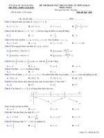 Đề thi thử THPT quốc gia