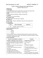 Giáo án Tiếng Anh Lớp 5 - Tuần 30