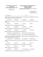 2  đề thi thử tốt nghiệp trường THPT tiên du 1   bắc ninh (lần 1   đề 1)   môn hóa   năm 2021   file word có lời giải chi tiết