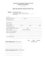 Don xin thuyen chuyen cong tac