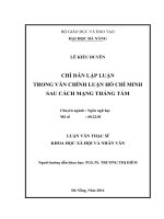 Chỉ dẫn lập luận trong văn chính luận hồ chí minh sau cách mạng tháng tám   