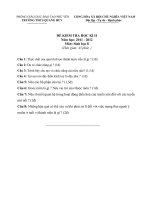 De kiem tra hoc ki II cac mon