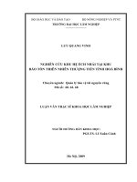 Nghiên cứu khu hệ ếch nhái tại khu bảo tồn thiên nhiên thượng tiến   huyện kim bôi tỉnh hòa bình 