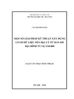 Một số giải pháp kỹ thuật xây dựng cơ sở dữ liệu nền địa lý từ bản đồ địa hình tỷ lệ 1 