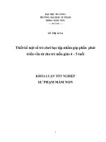 Thiết kế một số trò chơi học tập nhằm góp phần phát triển vốn từ cho trẻ mẫu giáo 4–5 tuổi  