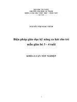 Biện pháp giáo dục kỹ năng ca hát cho trẻ mẫu giáo bé 3   4 tuổi  