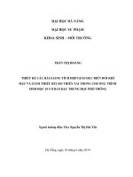 Thiết kế các bài giảng tích hợp giáo dục biến đổi khí hậu và giảm thiểu rủi ro thiên tai trong chương trình sinh học 10 cơ bản bậc trung học phổ thông  