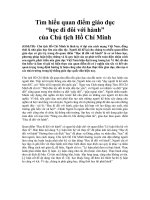 Tim hieu quan diem giao duc hoc di doi voi hanhcua Chu tich Ho Chi Minh