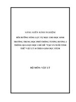 bồi dưỡng năng lực tự học cho học sinh trường trung học phổ thông tương dương 2 thông qua dạy học chủ đề “tạo và nuôi tinh thể” vật lý 10 theo giáo dục stem 