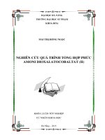 Nghiên cứu quá trình tổng hợp phức amoni dioxalatocobaltat(ii) 