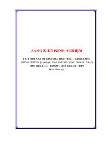 Tích hợp vấn đề giáo dục bảo vệ sức khỏe cộng đồng thông qua dạy học chủ đề các thành phần hóa học của tế bào  sinh học 10 THPT 