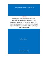 Kết hợp kĩ thuật sơ đồ tư duy với phương pháp dạy học hợp tác vào chương sóng cơ và sóng âm – vật lí 12 nhằm hình thành và phát triển năng lực học sinh đáp ứng chương trình giáo dục 
