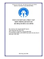 BÁO cáo THỰC tập môn THỐNG kê dân số