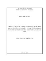 Phân tích quy luật tai nạn lao động ở các mỏ than hầm lò lớn vùng đông triều   uông bí từ năm 2000 đến nay và đề xuất các giải pháp giảm thiểu tai nạn lao động    