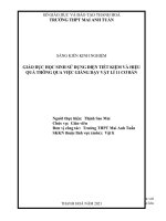 GIÁO dục học SINH sử DỤNG điện TIẾT KIỆM và HIỆU QUẢ THÔNG QUA VIỆC GIẢNG dạy vật lí 11 cơ bản 