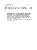 NỘI DUNG HỌC TẬP TẠI NHÀ CHO HỌC SINH KHỐI 9 TRONG ĐỢT NGHỈ PHÒNG CHỐNG LÂY NHIỄM BỆNH VIÊM ĐƯỜNG HÔ HẤP CẤP