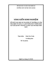 Tổ chức dạy học dự án phần từ trường và cảm ứng điện từ vật lí lớp 11 góp phần phát triển năng lực giải quyết vấn đề và sáng tạo cho học sinh THPT 