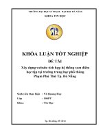 Xây dựng website tích hợp hệ thống xem điểm học tập tại trường trung học phổ thông phạm phú thứ tp  đà nẵng  