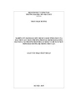 Nghiên cứu đánh giá mức độ suy giảm tính chất của dầu thủy lực bằng phương pháp xác định hàm lượng hạt rắn, các phương pháp hóa lý và đề xuất quy trình bảo dưỡng hệ thống thủy lực 