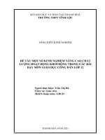 Một số kinh nghiệm nâng cao chất lượng hoạt động khởi động trong môn giáo dục công dân lớp 12 