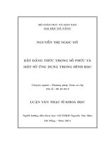 Bất đẳng thức trong số phức và một số ứng dụng trong hình học   