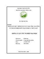Khảo sát quy trình sản xuất đậu phụ tại công ty tnhh foseca việt nam 