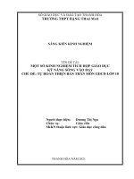 Một số kinh nghiệm tích hợp giáo dục kỹ năng sống vào dạy chủ đề tự hoàn thiện bản thân môn GDCD lớp 10 
