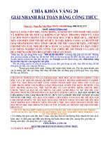 CHIA KHOA VANG 2040 LUYEN THI CAP TOC PP SU DUNG CTTINH NHANH