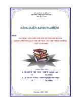 Dạy học gắn liền với sản xuất kinh doanh tại địa phương qua chủ đề “lực ma sát” phần cơ học –vật lí 10 THPT 