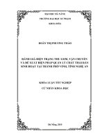 Đánh giá hiện trạng thu gom, vận chuyển và đề xuất biện pháp quản lý chất thải rắn sinh hoạt tại thành phố vinh, tỉnh nghệ an  