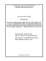 Xây dựng kế hoạch dạy học chủ đề  kính thiên văn – vật lý 11 theo hương tiếp cận chương trình giáo dục phổ thông mới nhằm phát triển phẩm chất, năng lực của học sinh lớp 11 – trường THPT mai anh tuấn 