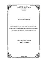 Đánh giá hiện trạng và đề xuất một số biện pháp trong công tác thu gom, vận chuyển chất thải rắn trên địa bàn huyện điện bàn, tỉnh quảng nam  