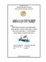 Biện pháp giáo dục tích hợp nhằm hình thành và phát triển biểu tượng số lượng cho trẻ 5 6 tuổi trong hoạt động làm quen với toán  