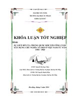 Sự giúp đỡ của trung quốc đối với công cuộc xây dựng chủ nghĩa xã hội ở việt nam từ năm 1954 – 1965     