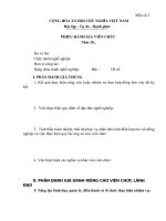 Phiếu đánh giá viên chức