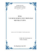 Vận dụng sơ đồ tư duy trong dạy học địa lý lớp 4  