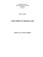 Giải thuật tham lam và ứng dụng  