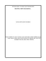 MỘT số GIẢI TÍNH CHẤT các điểm cực TRỊ của đồ THỊ hàm số bặc 4 và ỨNG DỤNG PHÁT TRIỂN NĂNG lực tư DUY SÁNG tạo CHO học SINH THÔNG QUA VIỆC KHAI THÁC bài TOÁN hàm ẩn TRONG đề THI TNTHPTQG  