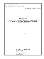 BAI DU THI TIM HIEU CONG TAC PHONG CHONG VA KIEM SOAT MATUY TRONG DOAN VIEN THANH NIEN NAM 2012