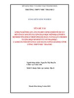 Áp dụng kĩ thuật lắng nghe và phản hồi tích cực để nâng cao chất lượng dạy học môn địa lí theo định hướng phát triển phẩm chất, năng lực cho đối tượng học sinh xét tuyển đại học   cao đẳng 
