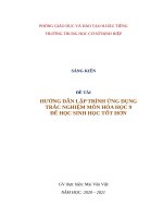 HƯỚNG DẪN LẬP TRÌNH ỨNG DỤNG TRẮC NGHIỆM MÔN HÓA HỌC 9 ĐỂ HỌC SINH HỌC TỐT HƠN
