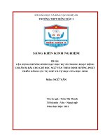 Vận dụng phương pháp dạy học dự án trong hoạt động chuẩn bị bài cho giờ học ngữ văn theo định hướng phát triển năng lực tự chủ và tự học của học sinh 