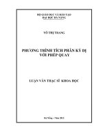 Phương trình tích phân kỳ dị với phép quay  