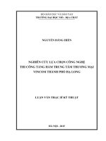 Nghiên cứu lựa chọn công nghệ thi công tầng hầm trung tâm thương maijvincom thành phố hạ long    