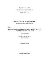 Kết cấu phân mảnh trong tiểu thuyết mười lẻ một đêm của hồ anh thái  
