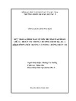 Một số giải pháp bảo vệ môi trường và phòng chống thiên tai thông qua bài 15 bảo vệ môi trường và phòng chống thiên tai 